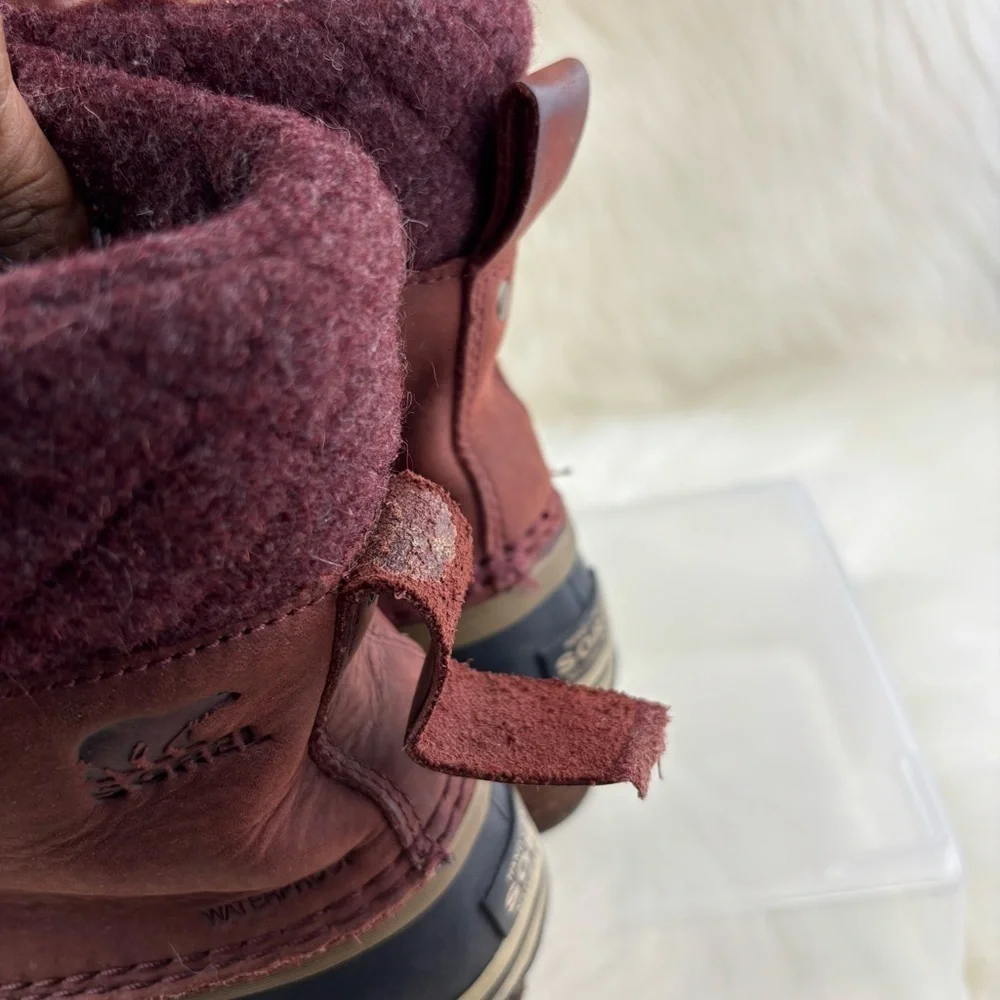 Sorel Slimpack Lace up Winter Boots Size 8